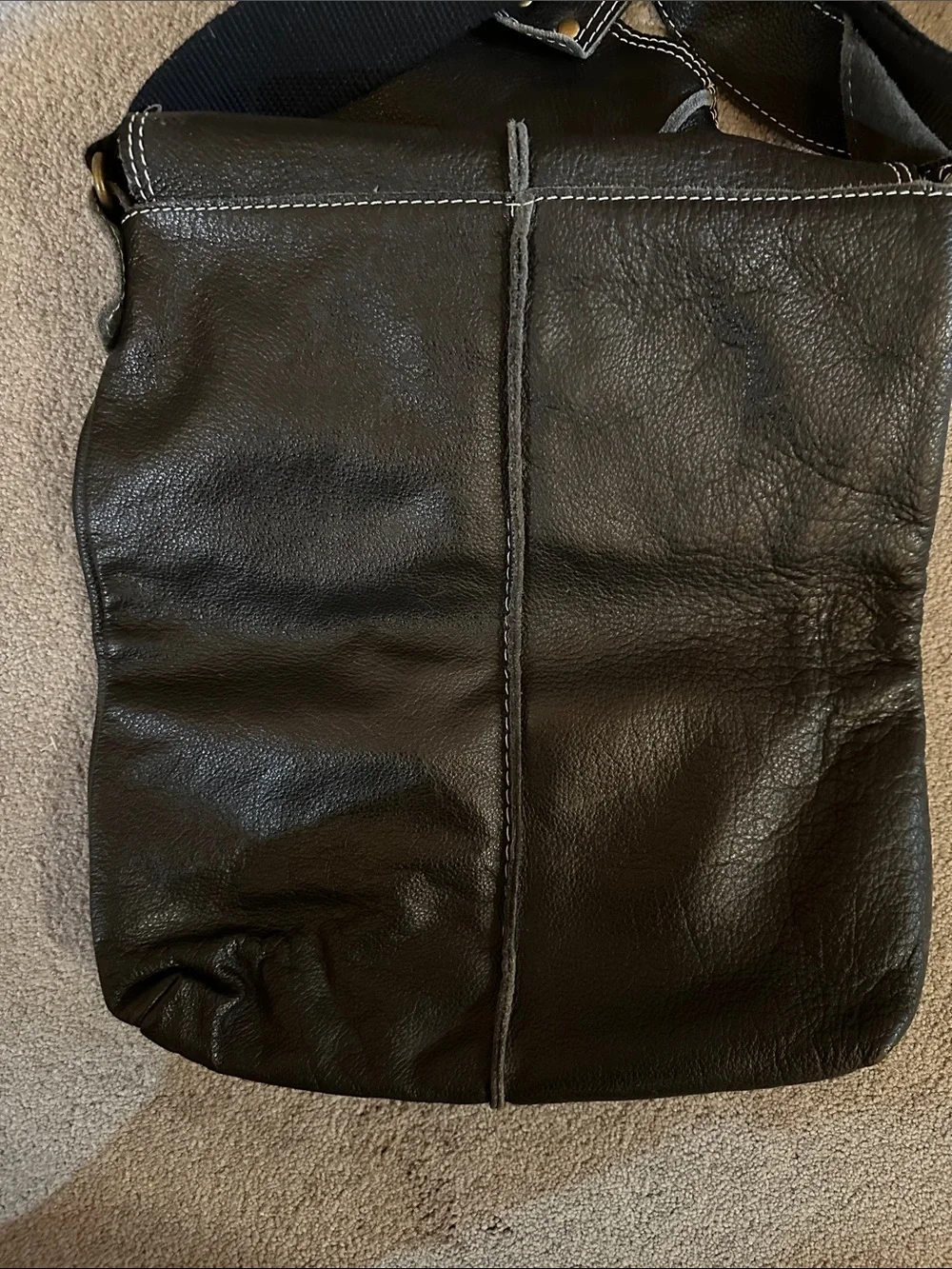 Wilsons Leather Black Leather Messenger Crossbody Bag NEVER USED